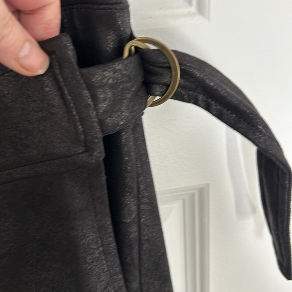 RINASCIMENTO - Dress faux leather effects faux wrap black made in Italy size XS - Picture 3 of 10